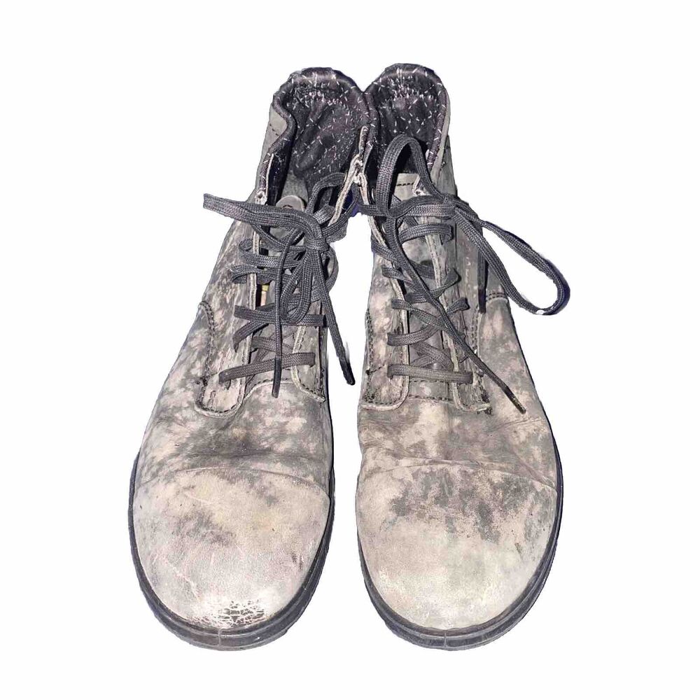 Blundstone Lace Up Ankle Boots Rustic Black Women Size US 7 AU 4 1619 Distressed